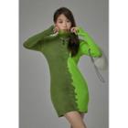 [no One Else] Gradient Mini Knit Dress Green - One Size