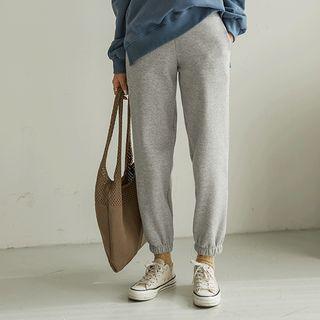Logo-embroidered Fleece-lined Jogger Pants