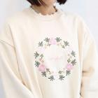 Lettuce-edge Floral-embroidered Sweatshirt