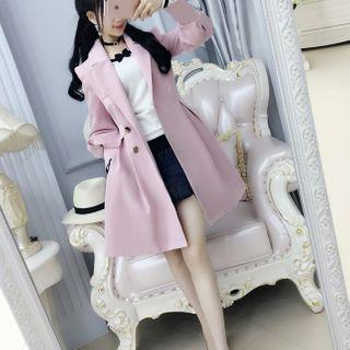 Single Breasted Coat Pink - Xl