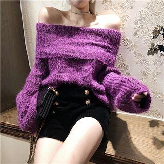 Chunky Knit Off Shoulder Oversized Sweater
