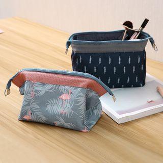 Print Canvas Makeup Bag