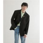 Cartoon Embroidered Single-breasted Blazer