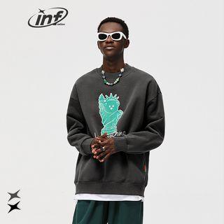 Luminous Cartoon-print Fleece Pullover