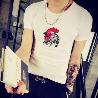 Rooster Print Short Sleeve T-shirt