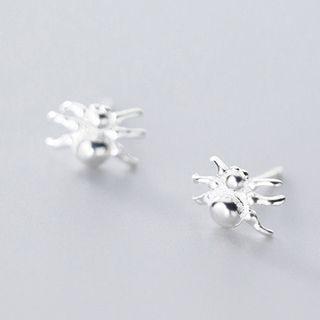 925 Sterling Silver Spider Earring 1 Pair - S925 Silver - One Size