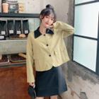 Color-block Faux-leather Biker Jacket