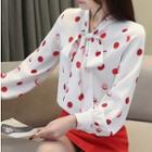 Long-sleeve Dotted Blouse / Short-sleeve Dotted Blouse