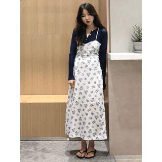 Cross-back Pattern Long Dress