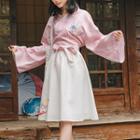 Goldfish Print Bow-waist A-line Skirt