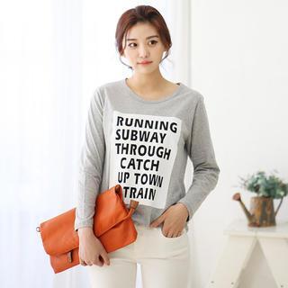 Lettering Long-sleeve T-shirt