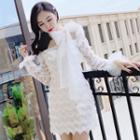 Long-sleeve Mini Sheath Party Dress