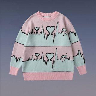 Heartbeat Pattern Sweater