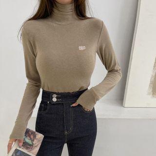 Turtle-neck Wool Blend Top In 10 Colors