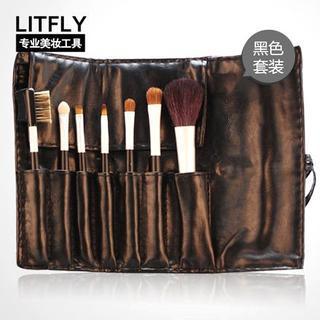 Make-up Brush Set (black) 7 Pcs + Bag