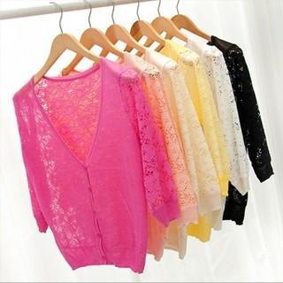Lace Panel Cardigan