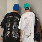 Couple Matching Wings Printed Short-sleeve T-shirt