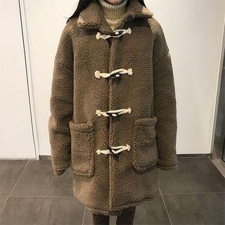Toggle-button Fleece Coat