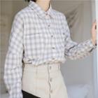 Plaid Shirt Gingham - Gray - One Size