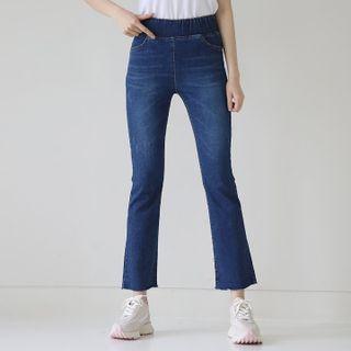Waistband Boot-cut Jeans