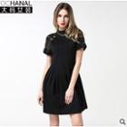 Lace Short-sleeve Dress