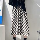 Checkerboard Pattern A-line Skirt