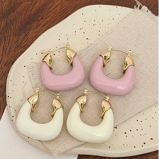 U Shape Acetate Alloy Dangle Earring
