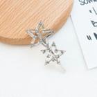 Faux Crystal Star Hair Clip Two Stars - One Size