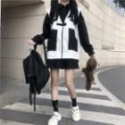 Polo Pullover / Color Block Zip Vest / Mini Skirt