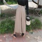High-rise Zip-front Maxi Culottes