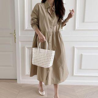 Basket Tote With Inset Pouch White - One Size