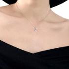 925 Sterling Silver Cz Necklace Silver - One Size