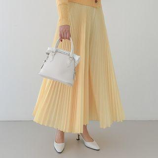 Accordion-pleated Maxi Culottes