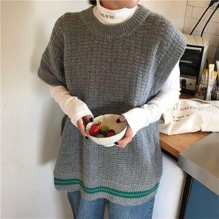 Mock Neck Knit Top / Striped Knit Tank Top