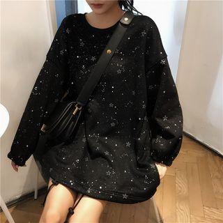 Star Drawstring Oversize Pullover