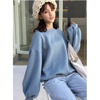 Oversized Puff-sleeve Sweatshirt