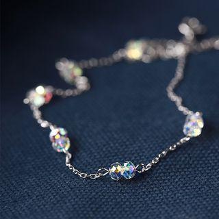 925 Sterling Silver Faux Crystal Necklace Necklace - Faux Crystal - One Size