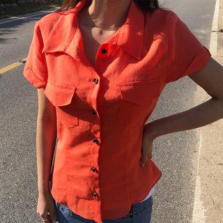 Flap-pocket Slim-fit Shirt