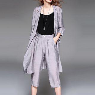 Set: Long Shirt + Cropped Pants