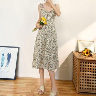 Floral Suspender A-line Dress