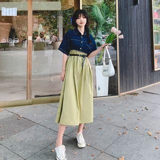 Denim Panel Dress