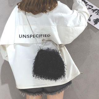 Tassel Accent Handbag With Ball-chain Strap