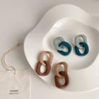 Two-tone Geometric Drop Earring