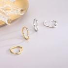 925 Sterling Silver Hollow Heart Earring