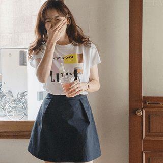 Letter Graphic Print Boxy T-shirt