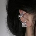 Butterfly Alloy Cuff Earring 1 Pc - Left Side - Silver - One Size