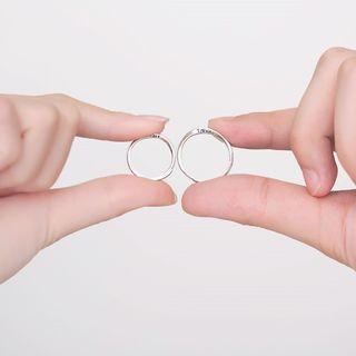 Couple Matching 925 Sterling Silver 1314 Open Ring