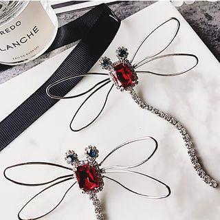 Gemstone Dragonfly Earrings