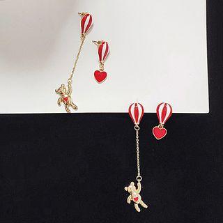 Non-matching Alloy Hot Balloon Bear Dangle Earring