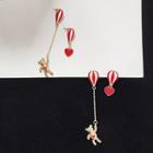 Non-matching Alloy Hot Balloon Bear Dangle Earring